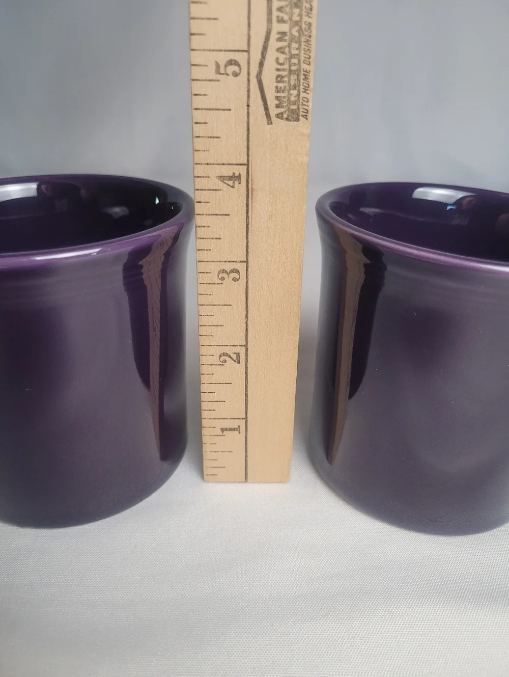 Fiestaware Lot Of 2 Plum Purple Coffee Mugs Homer Laughlin